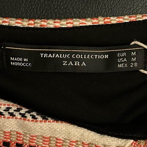 Zara Trafaluc Collection, White and Pink Crop Top, Size M - Picture 5 of 5